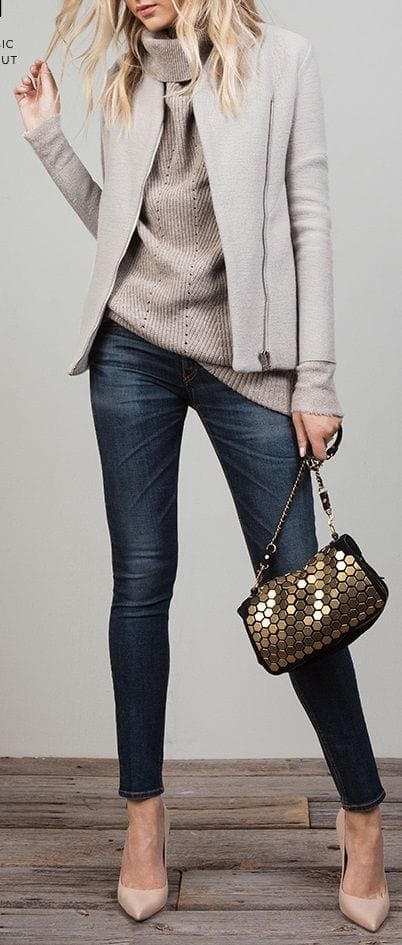 Sweater with Blazer.