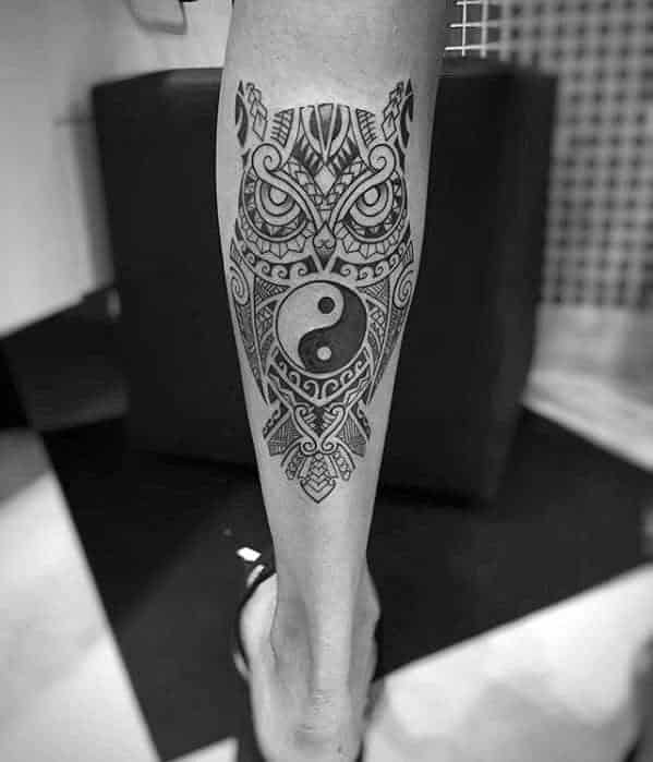 ↓ 10 – Tribal Owl Tattoo Design