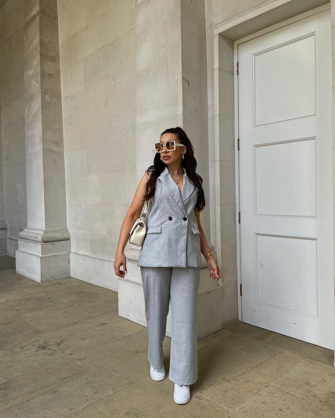 Pair Your Grey Vest with Matching Trousers