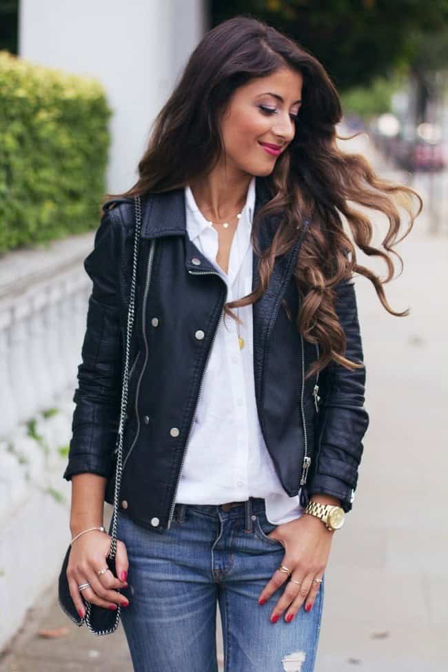 23 – With Leather Jacket