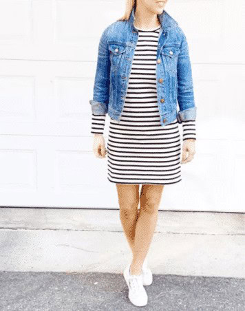 14 – Cute Summer Dress with Sneakers