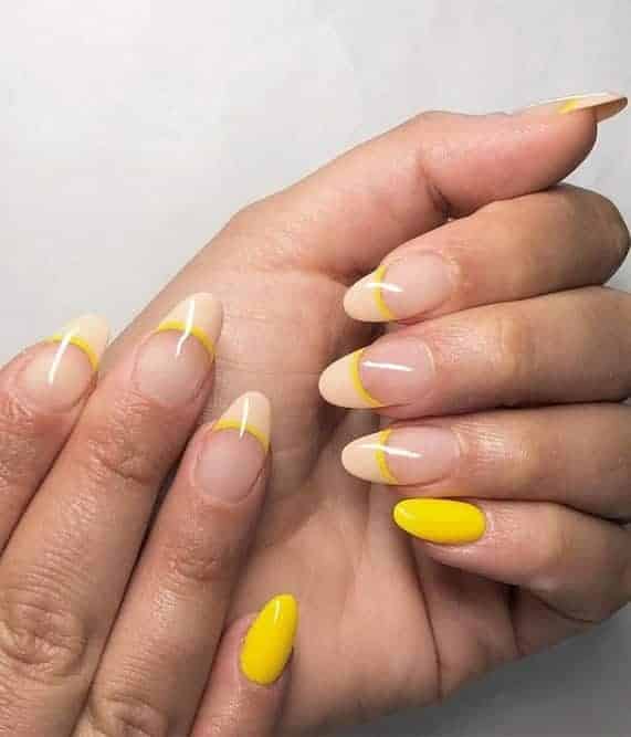 28 – Yellow Manicure To Brighten Up Your Day