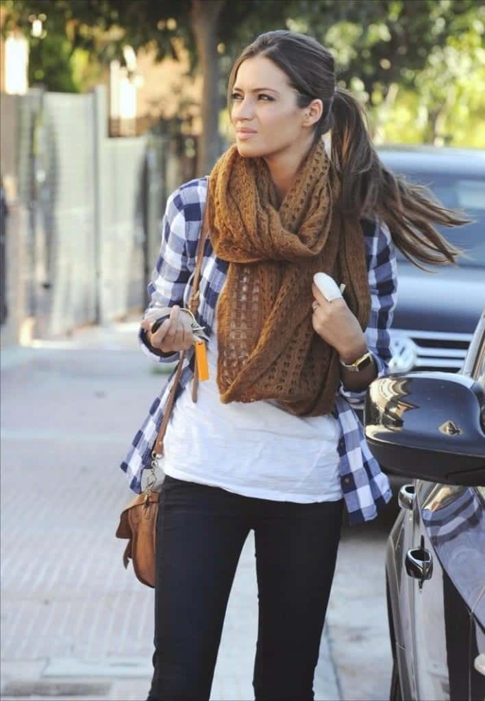 #11- Plaid Shirt and Scarf