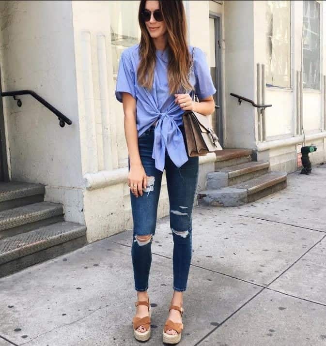 ↓12 – Wedged Heels With Jeans