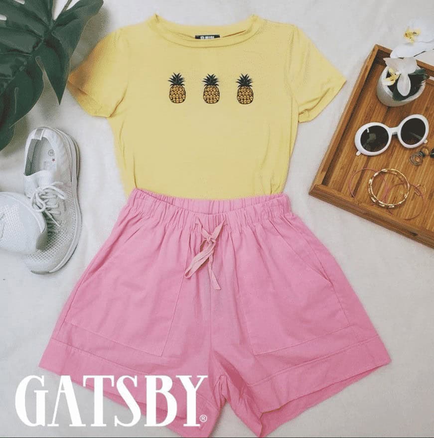 33 – Light Pink Shorts With Pineapple Top