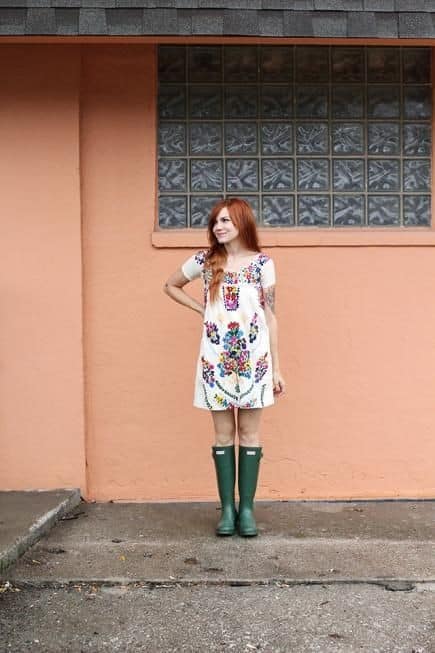 68 – Spring Floral Dresses Look Stunning With Boots