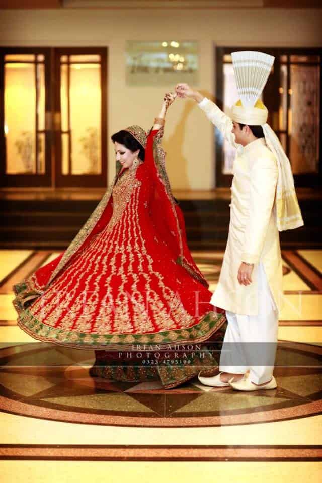 ↓ 6 – Red Frock Dress For Baraat