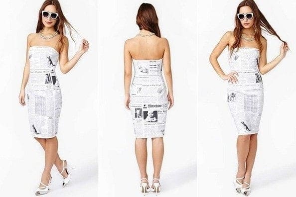 6 – Bodycon Paper Dress