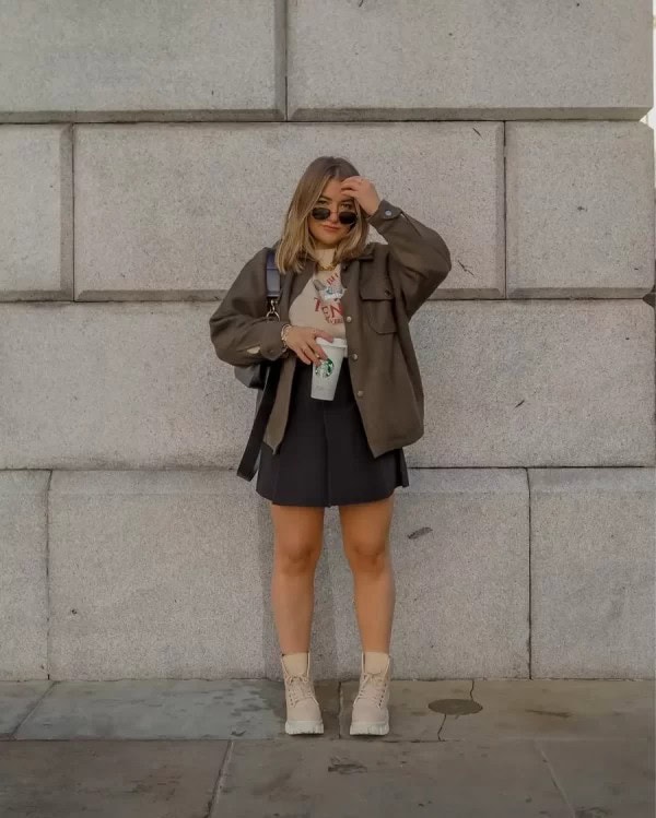 11 – Chunky Combat Boots & Oversized Jackets are the Way to Go!