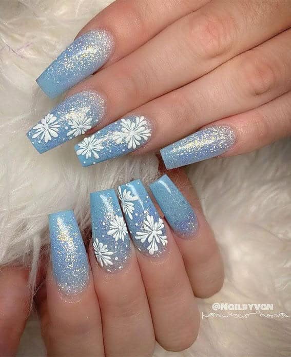 White Nail Art for Winters