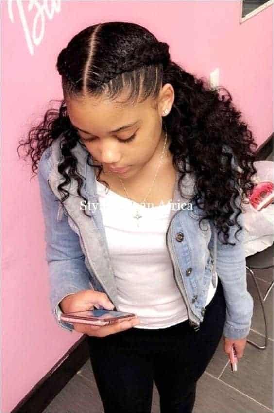 ↓ 10 – Cute Back to School Hairstyles for Curly Black Hair