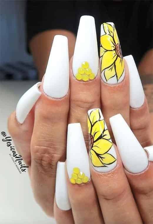 Funky White Nail Art