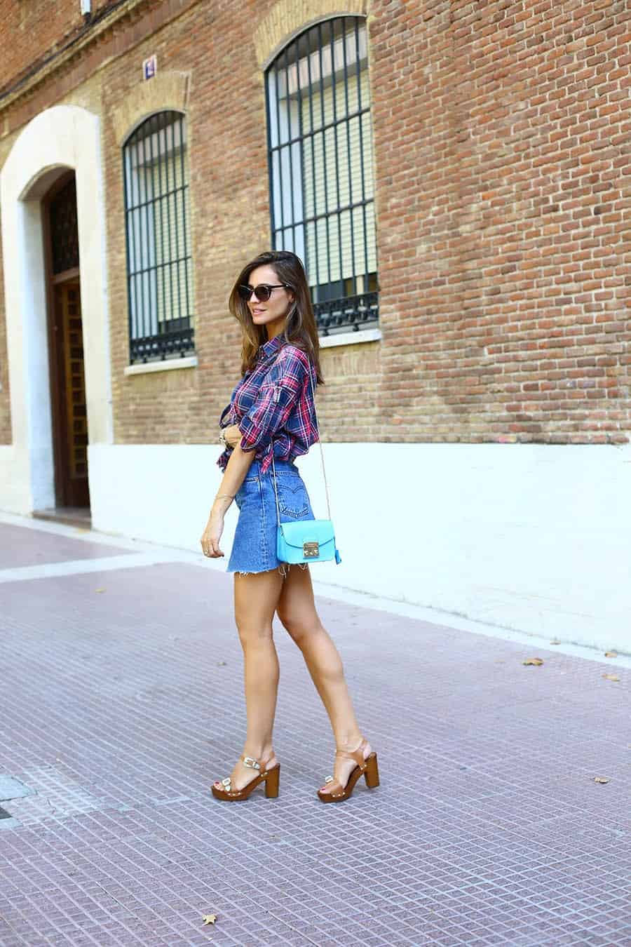 14 – Platform Heels with Mini Skirt