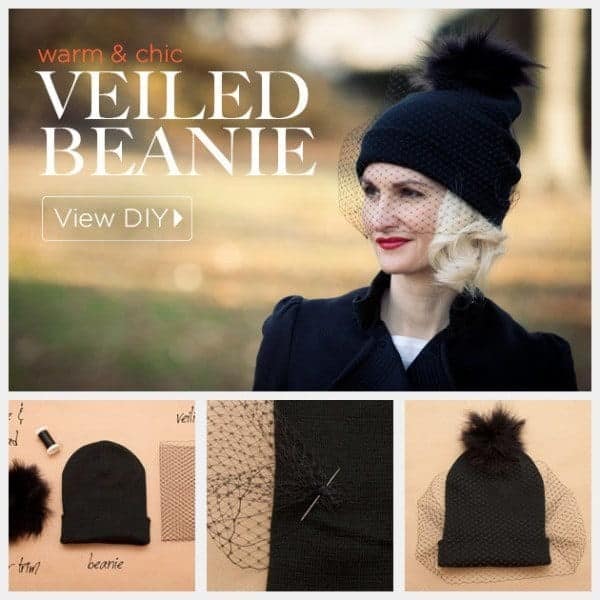 #46-DIY VEILED BEANIE TUTORIAL