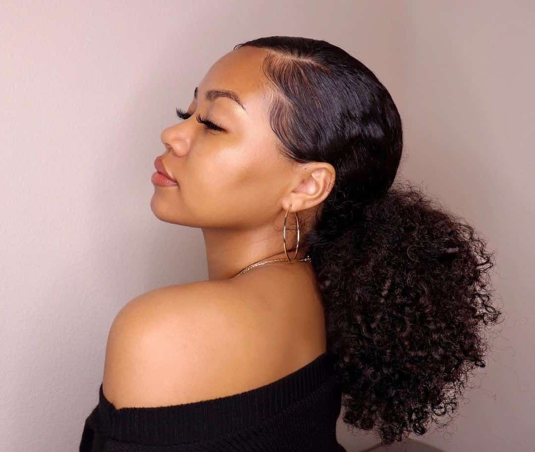 15 – Slay It With A Curly Ponytail