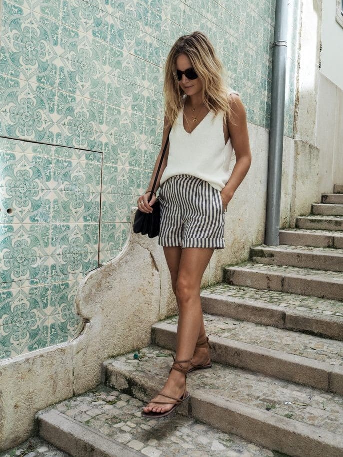 9 – The Striped Shorts Tourist Look