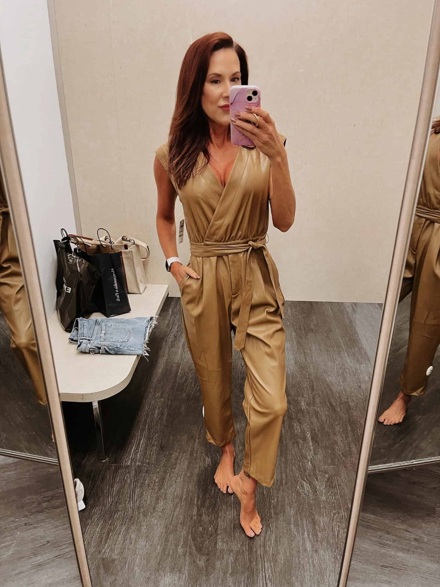 1 – Try V-NeckRomper in Salty Nut Color