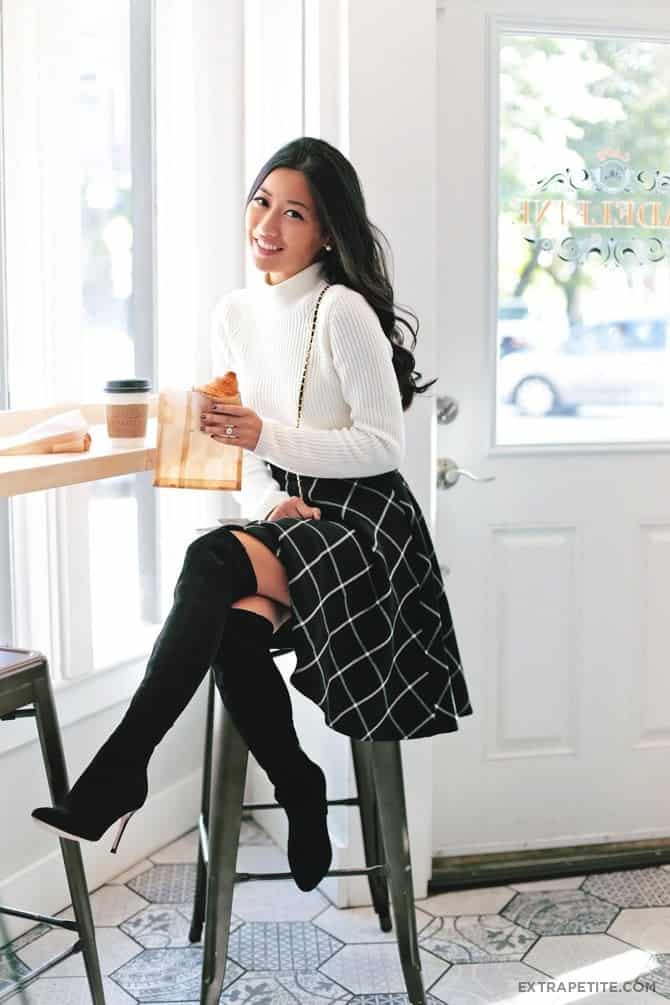 31 – Thigh-High Boots are What Your Skater Skirt Needs on a Chilly Spring Day