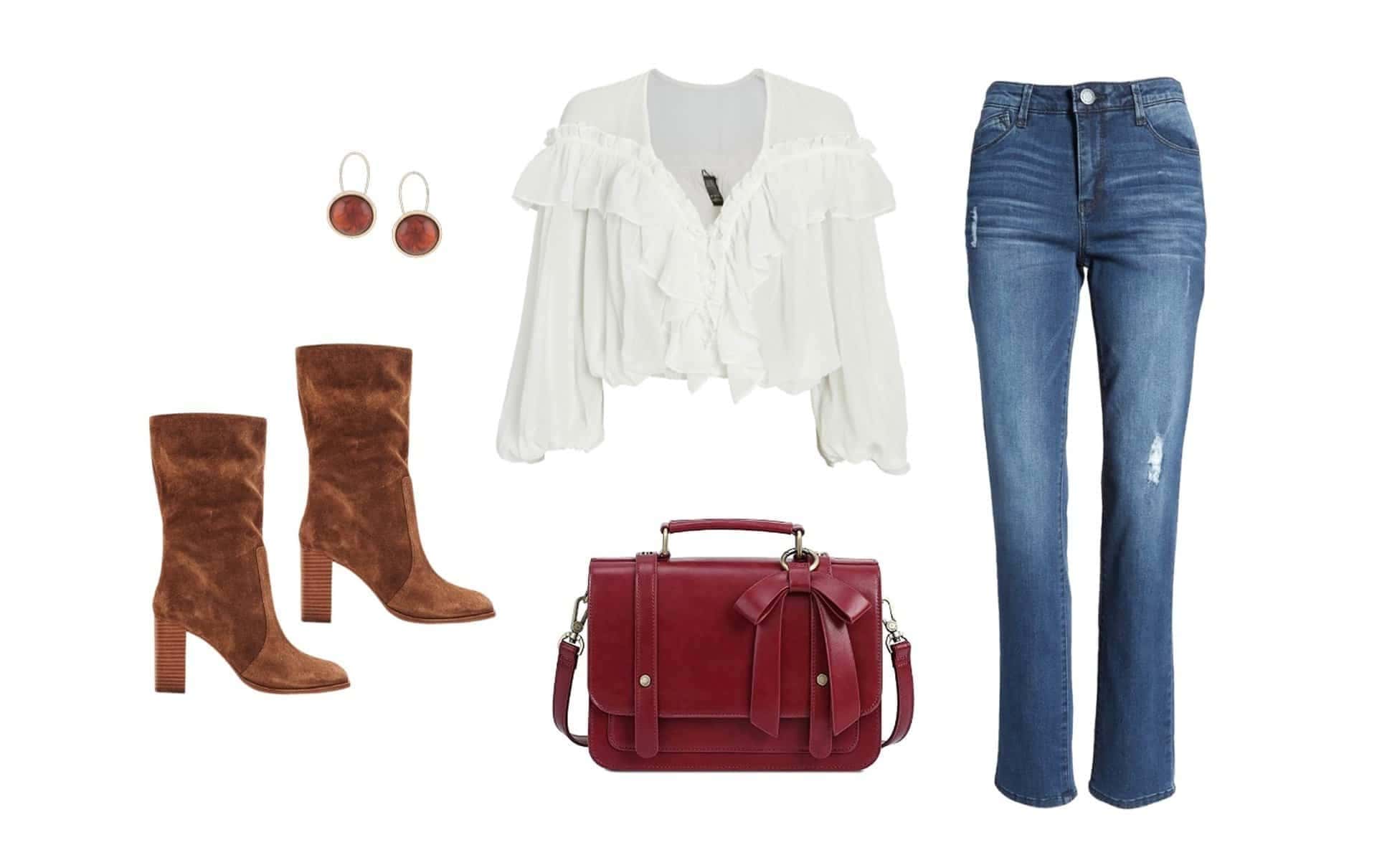 10 – Wear It With A Ruffle Top And Blue Jeans For A Party Look