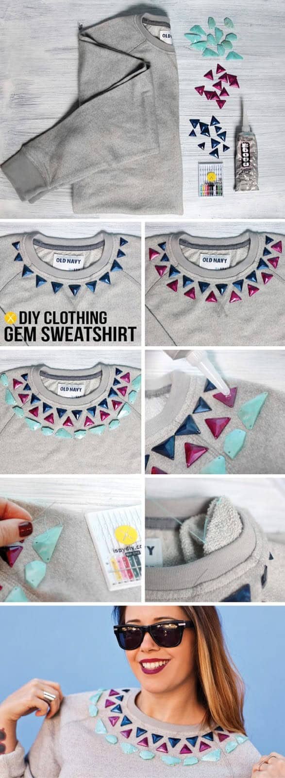 #23-DIY Gem Sweat Shirt