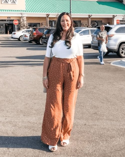 20 – With Printed, Wide Legged Pants