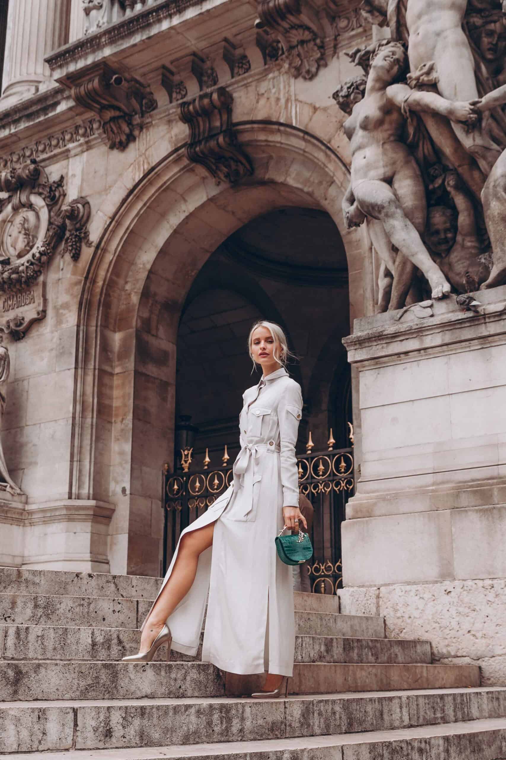 24 – Add a Pop of Color Against an All-White Dress