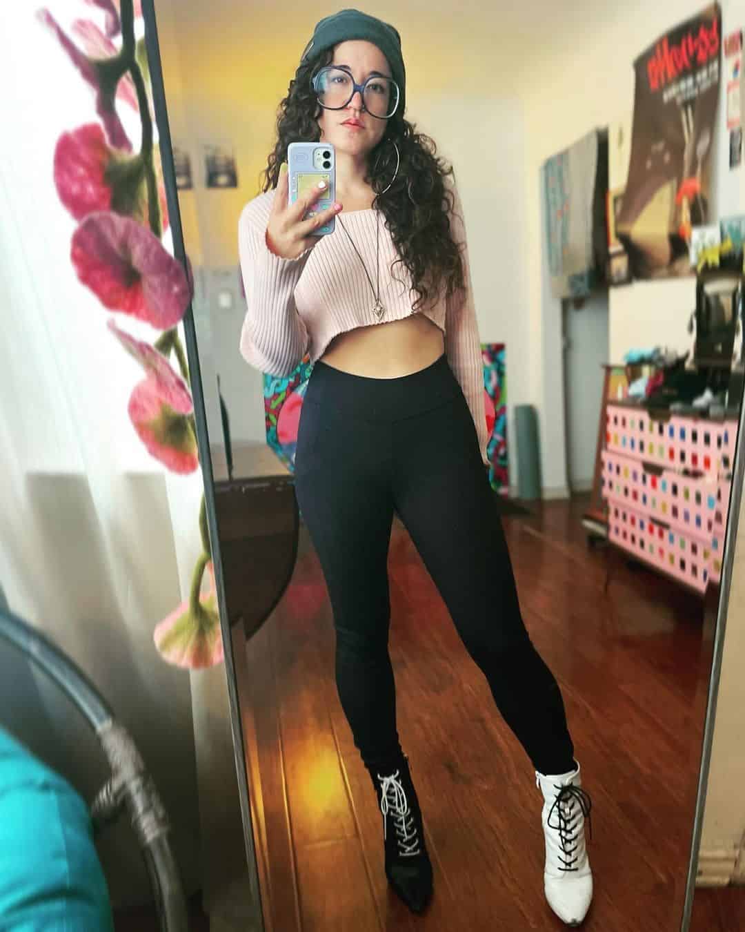 20 – Laced Up Boots With Crop Top