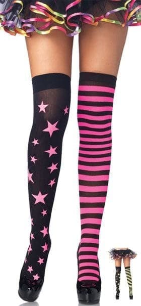 12 – Funky Printed Thigh-High Socks