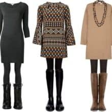 Q. What type of dress to wear with leggings and boots?