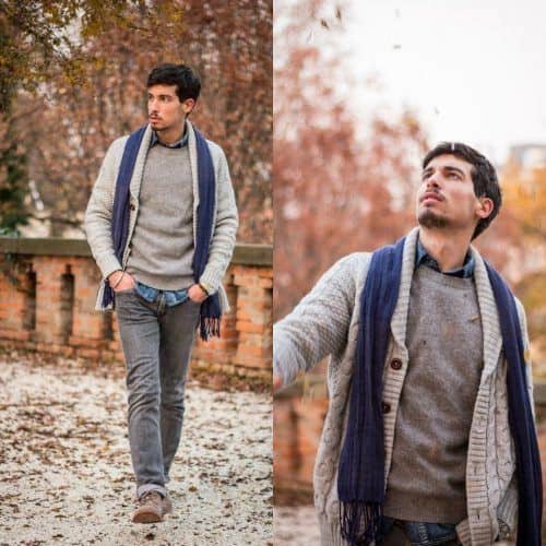 ↓ 23 – Cardigan And Scarf for Fall