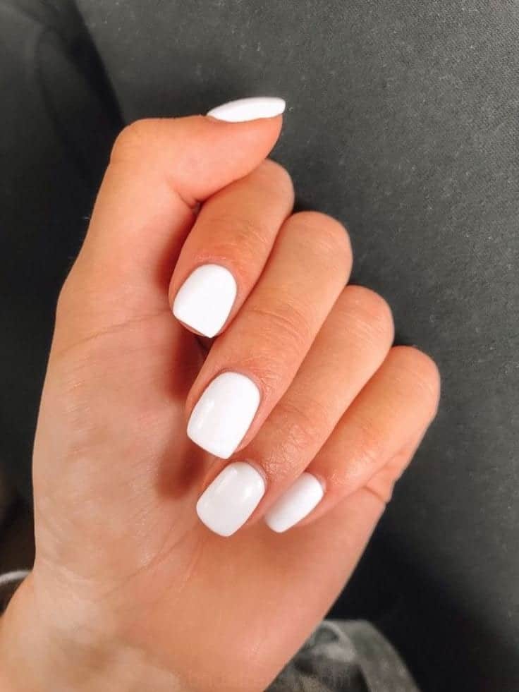 Simple White Manicure