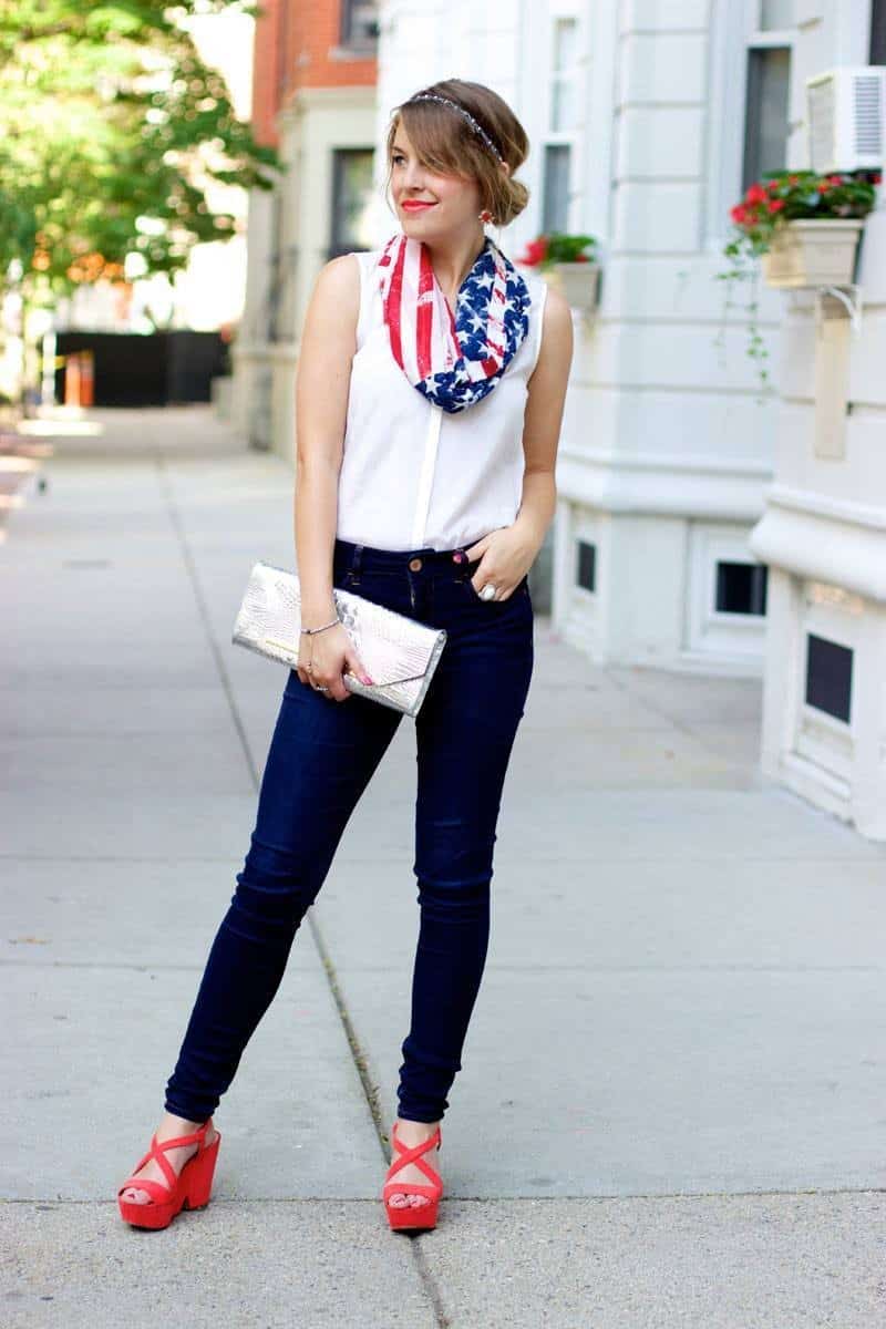 ↓ 21 – How To Wear American Flag Scarf