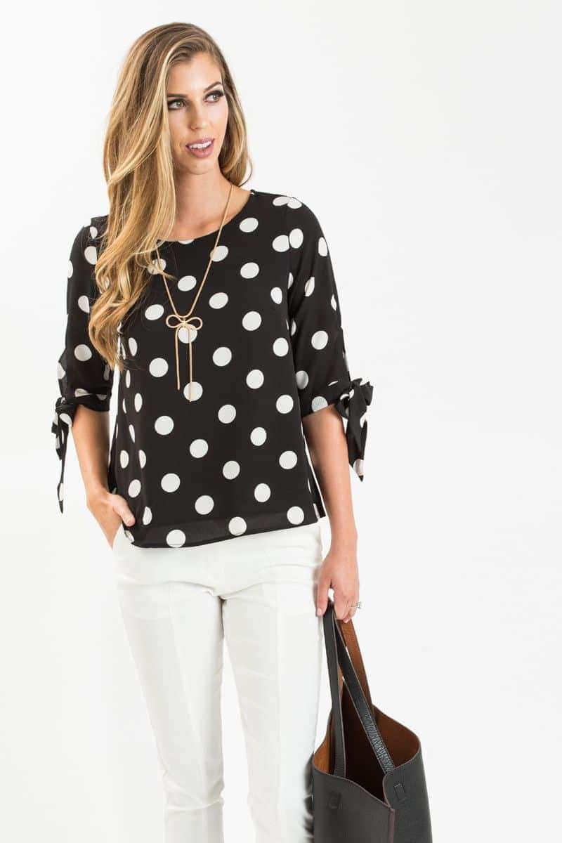 ↓ 27 – With Polka Dot Top