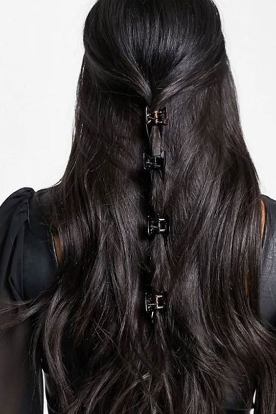 7 – Loose Braid Hairstyle With Mini Clips