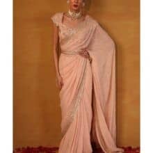 ↓ 4 – Peach Pink Sarees With Belts