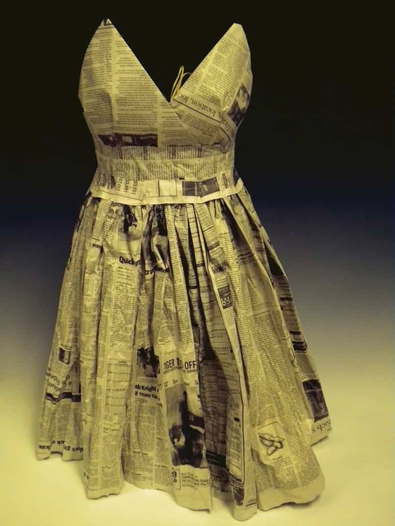 22 – Prom Dress With Recycled Newspaper