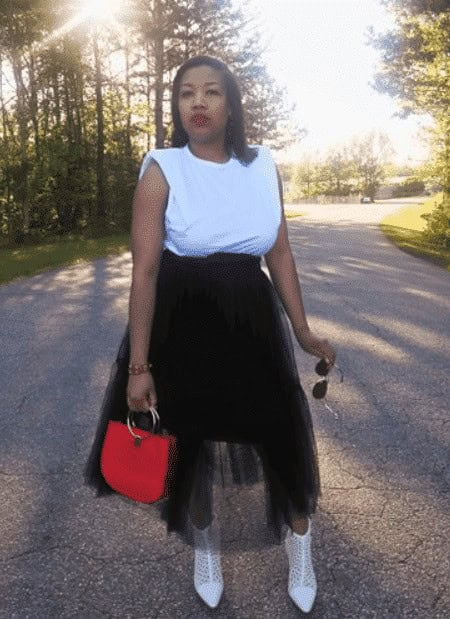 4 – With a Black Tulle Skirt