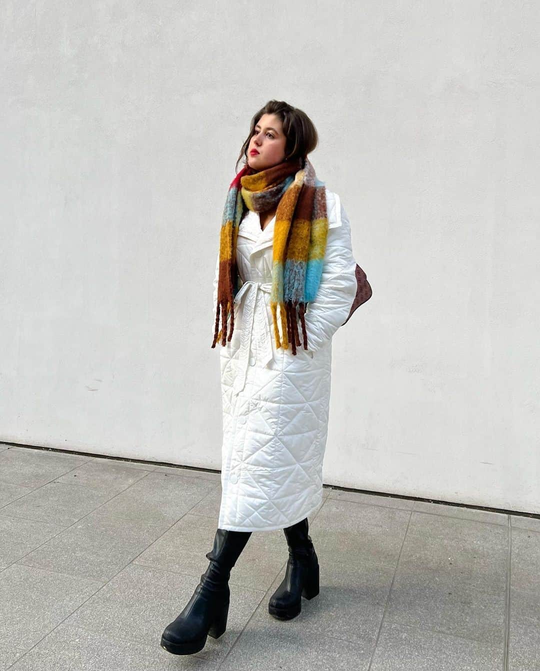 18 – Wrap a Warm Winter Scarf Along with a Solid Coat