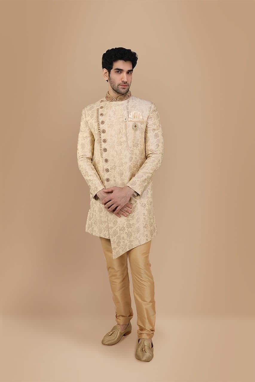 Asymmetrical Kurta With Trousers