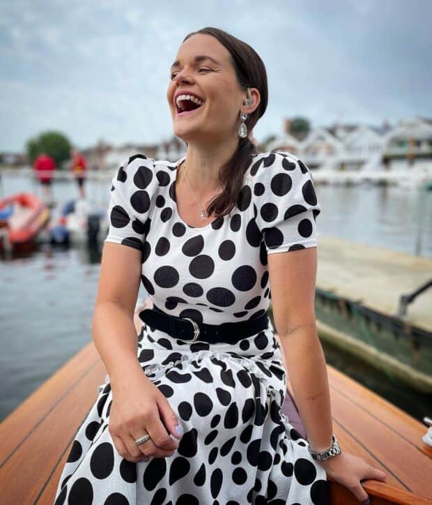 12 – Duo Chromed Black and White Polka Dotted Dress