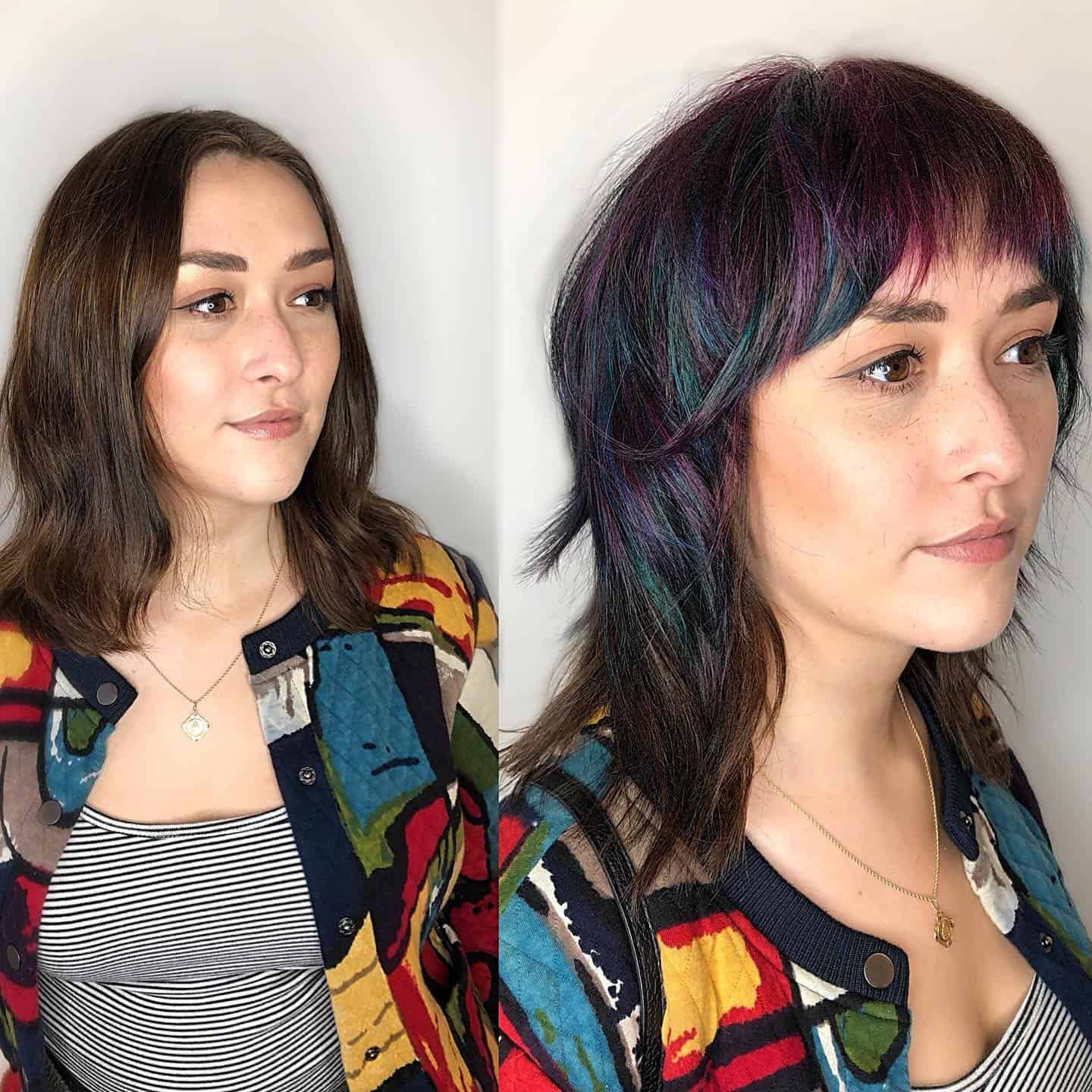 11 – Shag Haircut with a Splash of Colour!