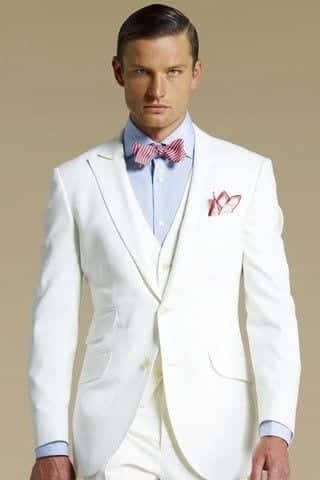 3 – Classic White 3-Piece Suit