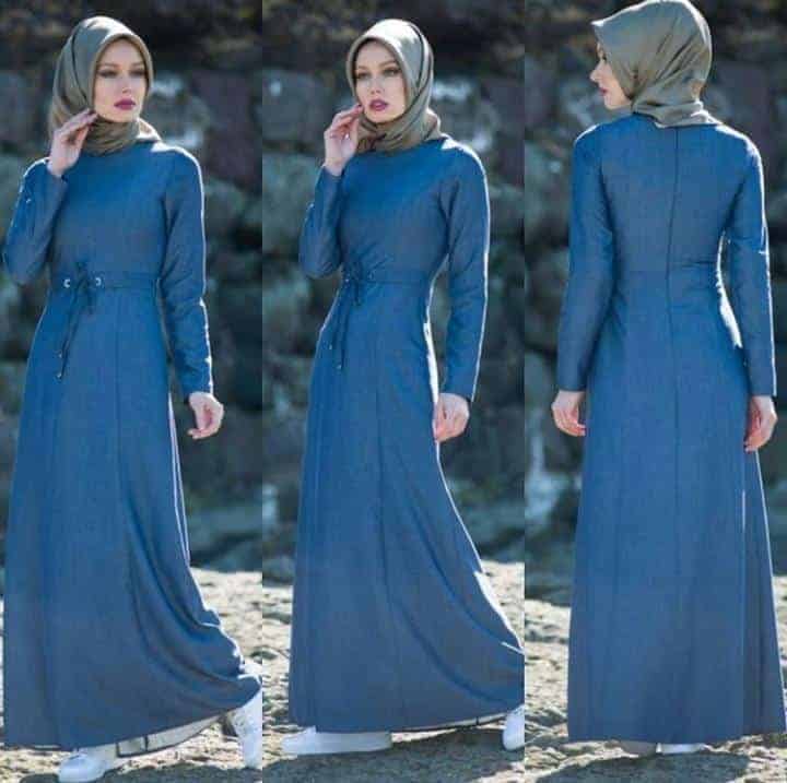 ↓ 21. Denim Abaya