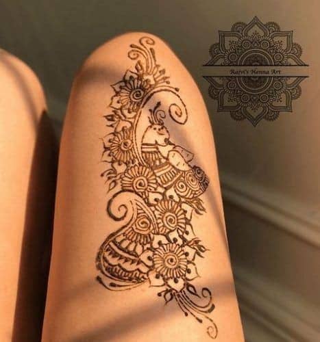 ↓ 1 – Full Leg Henna