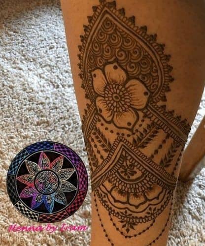 ↓ 1 – Full Leg Henna