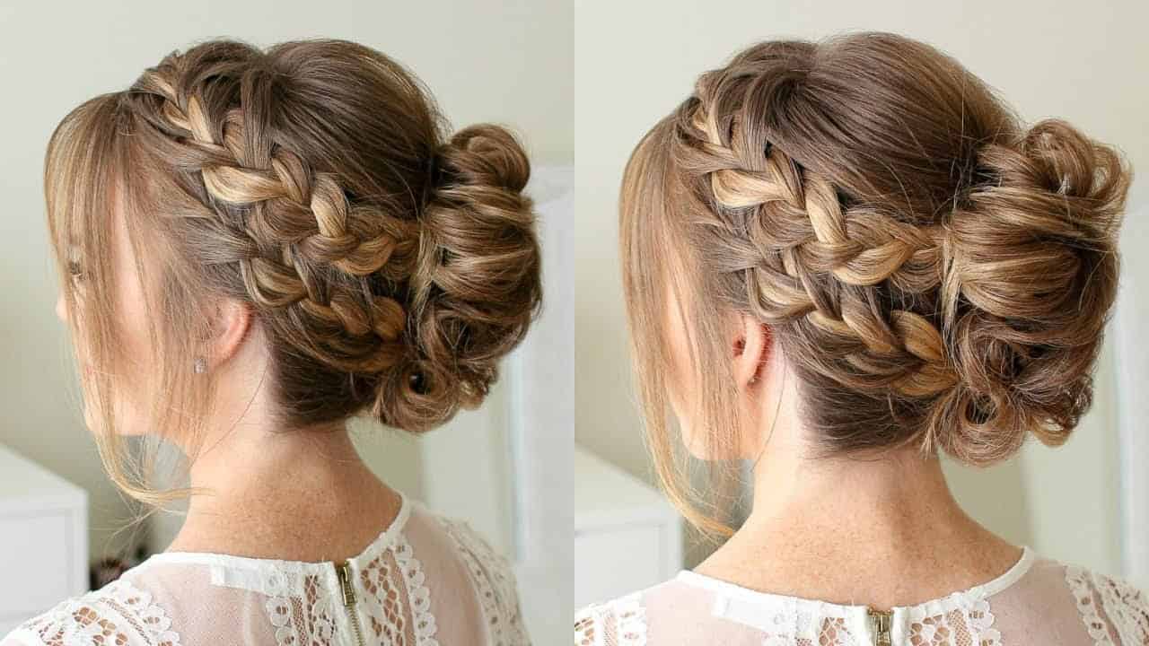 ↓ 42 – Side French Braid Bun