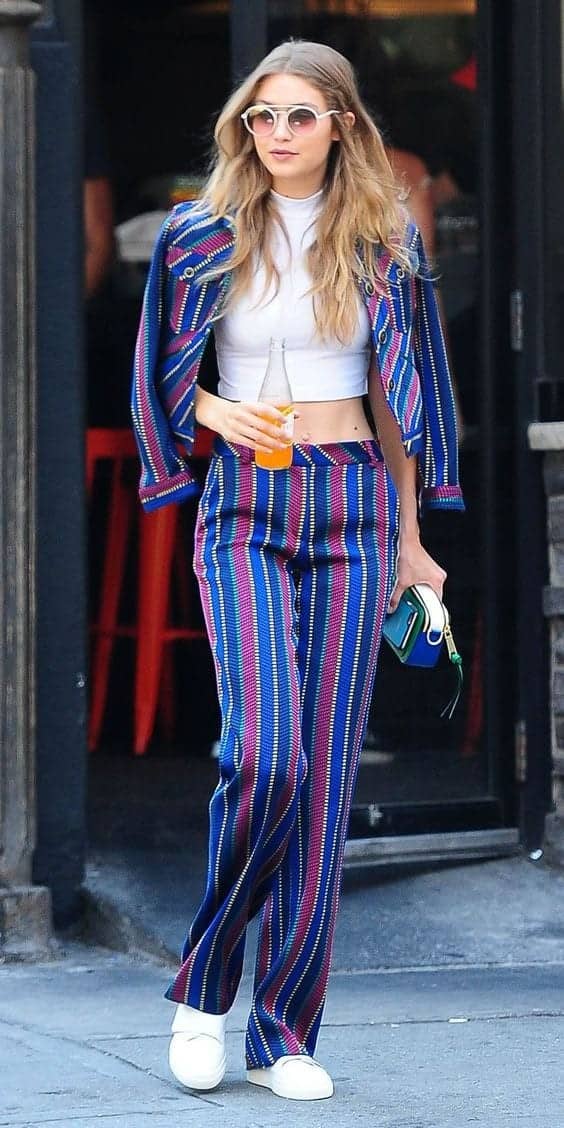 #6. Gigi Hadid Street-Style Suit