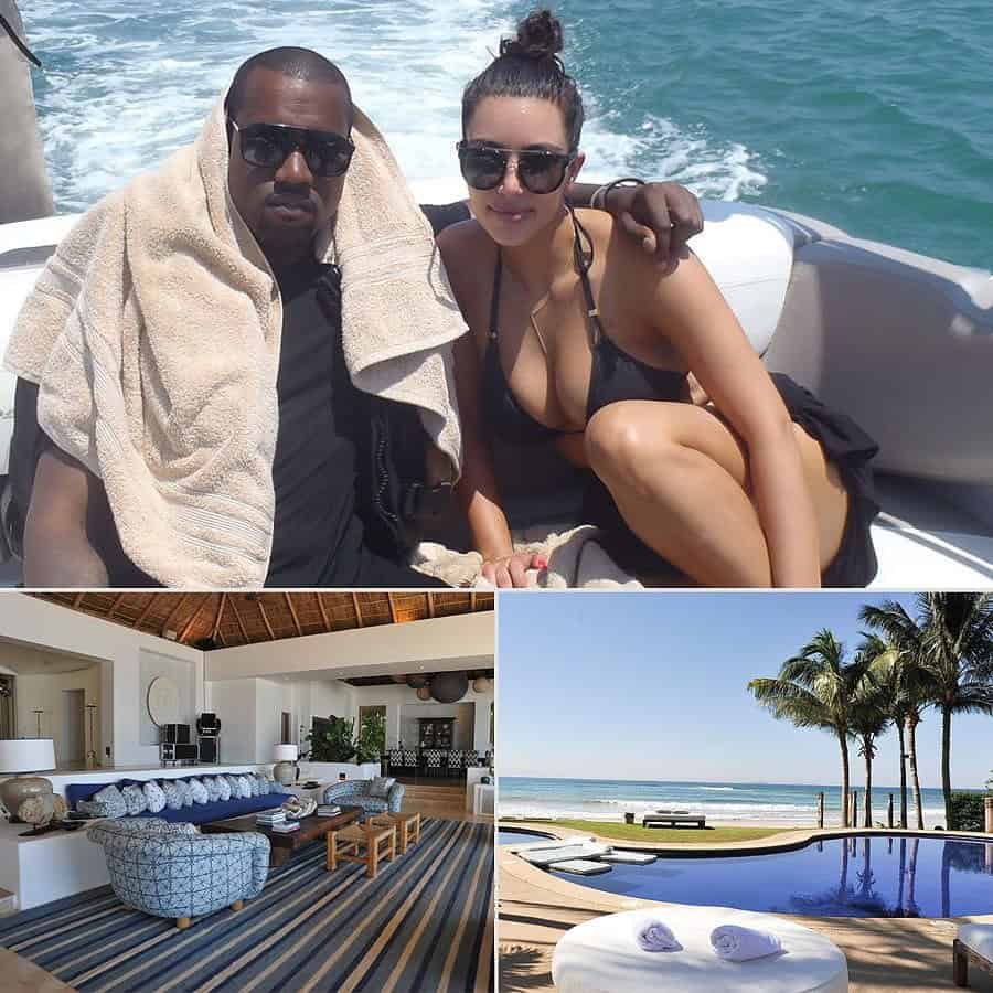 ↓22- Kim Kardashian and Kanye West