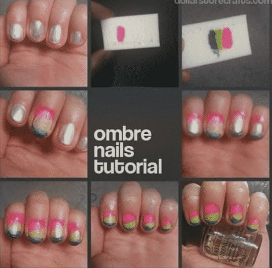 ↓ 3 – Ombre Nail Art for Winters