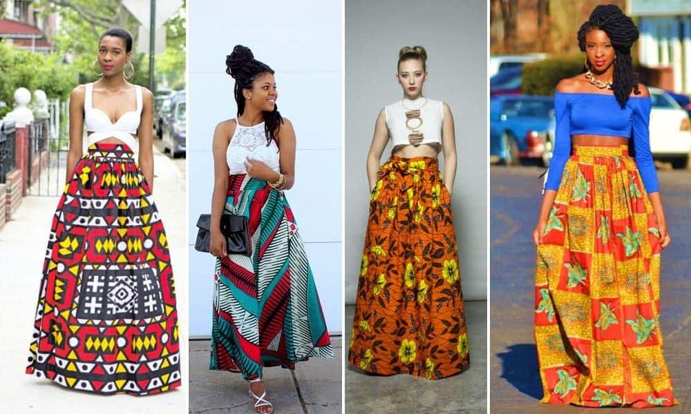 ↓ 12 – Styling with Kitenge Maxi Skirt